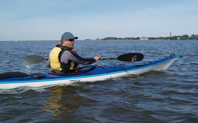 Gordon in his Impex Currituck on Currituck Bay, Outer Banks, NC