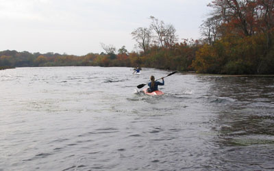 Racers in "KNAT" ICF Trainer, Carmen's River, Brookhaven, NY - October 2003