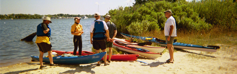 Pre-class briefing at Timber Point launch, Connetquot River, NY