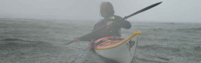 Rain and fog can impare visibility and maneuverability on the water